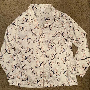 Macy’s Charter Club Long Sleeve Butterfly Pajama Top size extra small (top only)